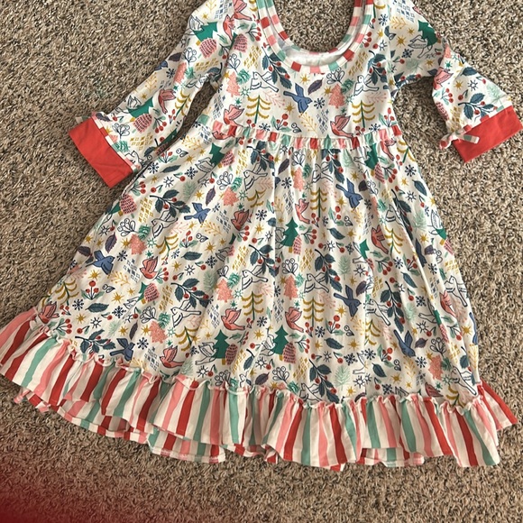 Wildflowers girls 6 Best Day Ever Merry Merry Holiday Dress! Can wear as tunic! - Picture 8 of 10